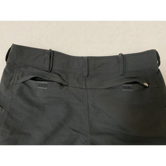 North Face W Medium 10 Black Nylon Hiking Pants T150 Drawstring Plain Front - Picture 3 of 12
